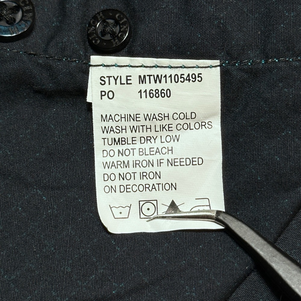 Cinch Button Up Shirt Mens Large Western Geometric Diamond Print Teal Black - Picture 5 of 11